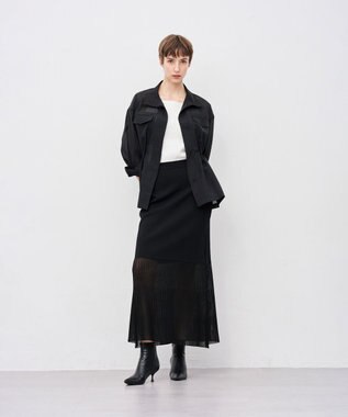 uncrave シアーニット コンビスカート ブラック