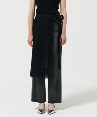 GRACE CONTINENTAL レースオーバースカート ブラック