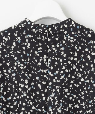 J.PRESS LADIES L 【洗える】スパンローンフラワープリント ワンピース ネイビーベース系