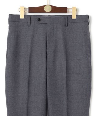 J.PRESS MEN 【ウォッシャブル可】トリートメントウール ストレッチフランネル スラックス ライトグレー系
