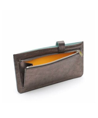 A.D.M.J. 【牛革】メタリックレザー/スリムウォレット グラファイト