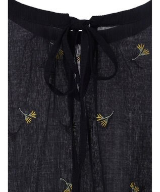 Green Parks シアー刺繍ブラウス Dark Navy