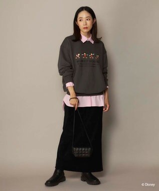 OP／FILA 【ocean pacific】ミッキー/裏毛クルースウェット【Disney/ディズニー】 チャコールグレー