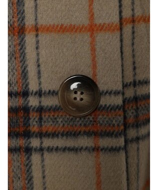 Green Parks シャギーチェックスカート Beige