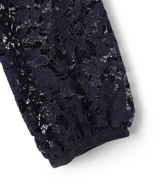 23区 【APPLAUDIR】ノーブルサテン レースコンビドレス ネイビー