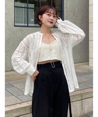 Green Parks レースブラウス Off White