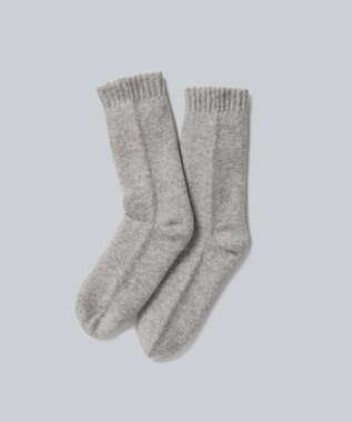 WHITE MAILS 【UNISEX】WOOL PAPER DOUBLE KNIT ルームソックス ライトグレー