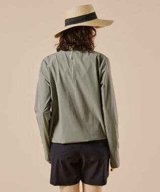 San-ai Resort（三愛水着楽園） 【WEB限定】ラッシュガード付き4点セット水着 9号11号13号【BeachQueen(ビーチクイーン）】 カーキ