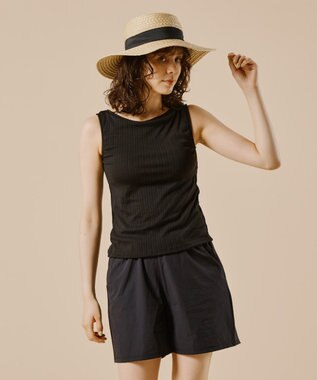 San-ai Resort（三愛水着楽園） 【WEB限定】ラッシュガード付き4点セット水着 9号11号13号【BeachQueen(ビーチクイーン）】 カーキ