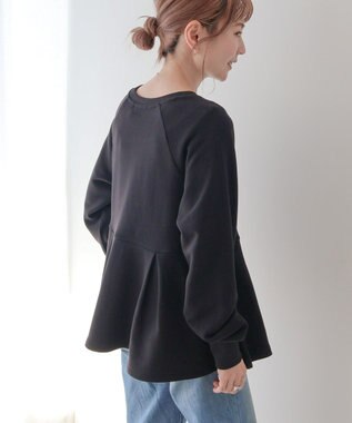 AMERICAN HOLIC 袖ボリュームペプラムスウェット Black