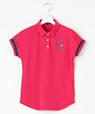 23区GOLF 【WOMEN】エイトロックカノコ カラーポロシャツ ピンク系
