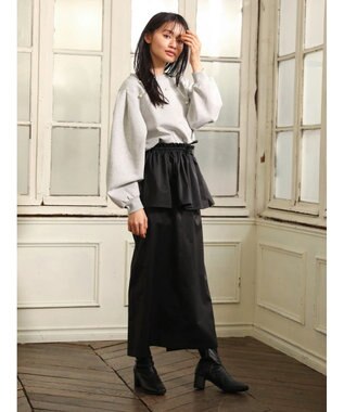 Green Parks ・ＳＵＧＡＲ　ＳＰＯＯＮ　３ｗａｙペプラムスカート Black