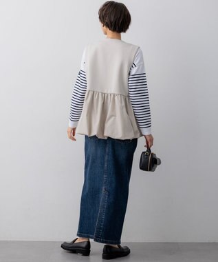 23区 【先行予約】コットンダンボール ペプラム ジレ アウター ベージュ系