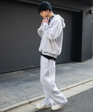 WEGO ユニセックス着用ITEM/ウエストゴム】スウェットパンツ 杢グレー