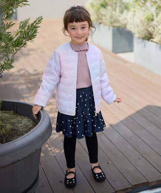 ANY KIDS 【ドッキング可能】ネコキルトブルゾン レインボー