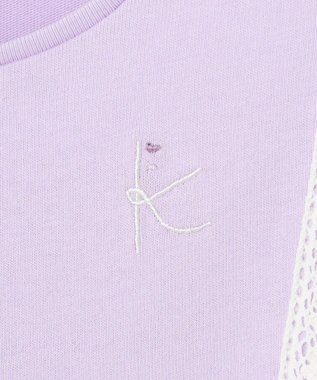 組曲 KIDS 【110-140cm】ラッフルレースフリル Tシャツ ラベンダー系