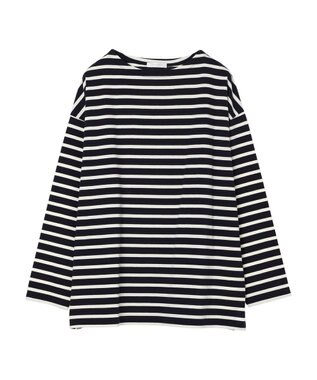 Green Parks ボーダーゆるチュニック Navy