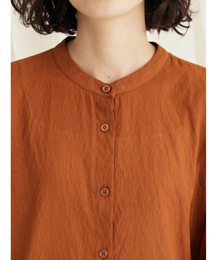 CRAFT STANDARD BOUTIQUE ウ゛ィンテージボイルソデシャーリングチュニック Orange