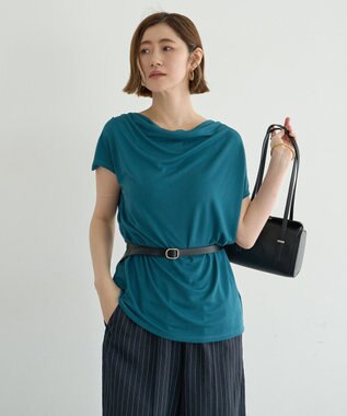 YECCA VECCA 【接触冷感】ドレープカットトップス