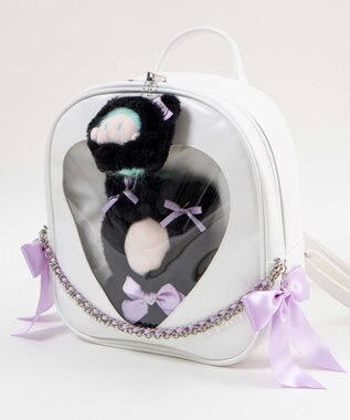 WEGO 【痛バ＆推し活グッズ】ハートウィンドウ痛リュック ホワイト