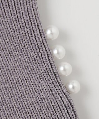 Feroux 【洗える】襟付きニット プルオーバー ライトグレー系