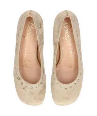 Bridget Birkin 【Bridget Birkin】トップラインビジューオブリークパンプス ベージュ雑材