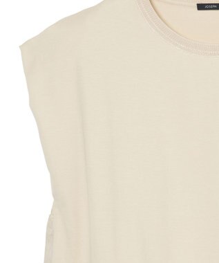 JOSEPH 【洗える】ポプリンジャージー　キャップスリーブティーシャツ Seashell