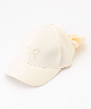 ANY KIDS 【日よけ付き】リボンキャップ エクリュ