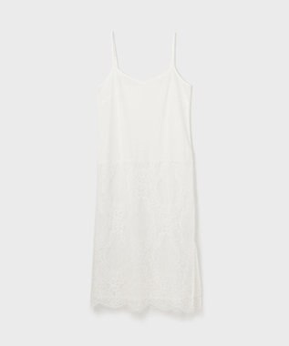 GRACE CONTINENTAL シアーレースニットワンピース グレー