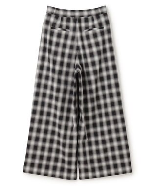 UNFILO シアー オンブレーチェック ワイドパンツ チェック