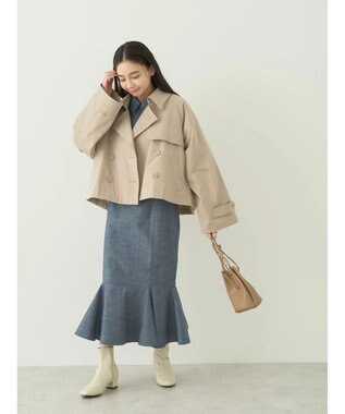 earth music&ecology ショートトレンチコート Beige