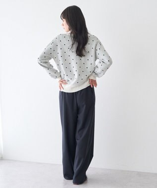 earth music&ecology ドットジャガードカーディガン Ivory