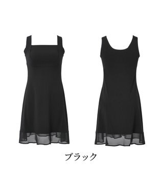 BRADELIS New York 【BRADELIS NewYork peace】綿混楽々dailyバストスリップ23 接触冷感 吸汗速乾 サラッと快適な補正スリップ ブラック