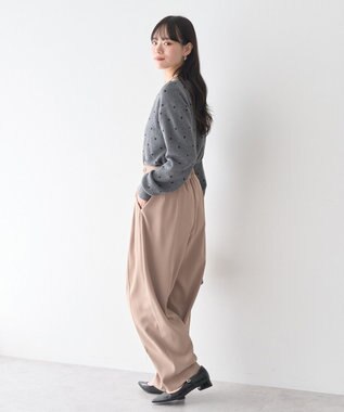 earth music&ecology ドットジャガードカーディガン Gray