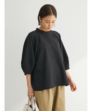 Green Parks 接触冷感　ラグランスリーブブラウス Black