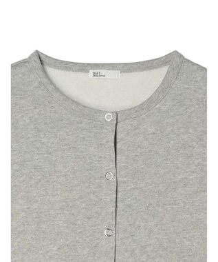 CRAFT STANDARD BOUTIQUE 裏起毛リングドットカーディガン Gray Mixture