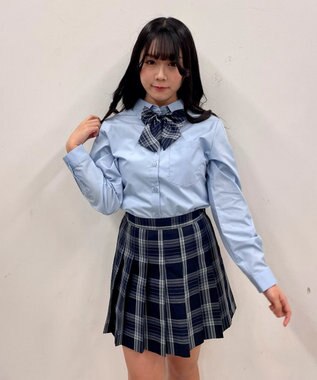 WEGO 【SCHOOLITEM】スクールシャツL／S サックス