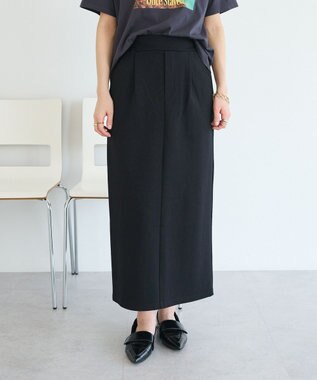 CRAFT STANDARD BOUTIQUE フクレジャカードIラインスカート Black