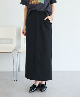 CRAFT STANDARD BOUTIQUE フクレジャカードIラインスカート Black