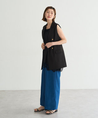 YECCA VECCA ドライタッチ金釦テーラードジレ Black