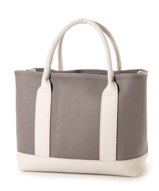 UNBILLION cachecache パーテーションキャンバストートバッグ グレーアイボリー