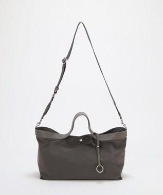 TOPKAPI 【Breath TOPKAPI】MORPH モーフ リンクルナイロン 2way ワイド トートバッグ チャーム付き　軽量 / 撥水 グレー