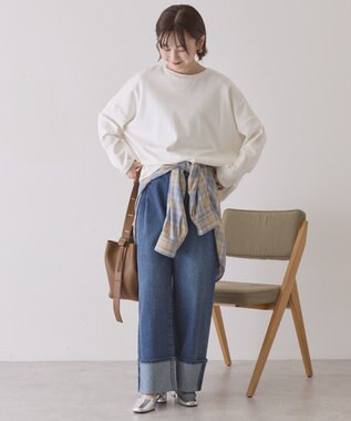 AMERICAN HOLIC 【先行予約】【UVカット】コクーンポンチプルオーバー Off White