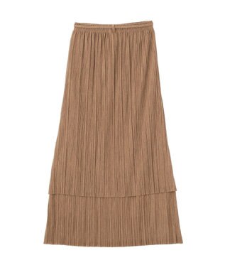 earth music&ecology プリーツレイヤードライクスカート Brown