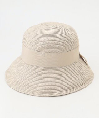 TOCCA 【UV90%以上カット・吸水速乾・抗菌防臭・洗える・サイズ調整可】POINT OF RIBBON BRAIDHAT 帽子 ベージュ系