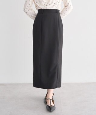 earth music&ecology ジップスリットＩラインスカート Black