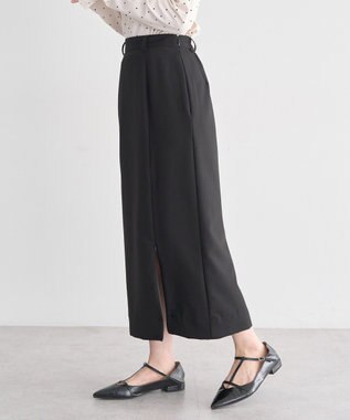 earth music&ecology ジップスリットＩラインスカート Black