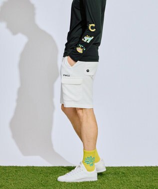 PW CIRCULUS 【虫よけ加工】【MEN】サークルロゴ ミドルソックス  ゴルフ イエロー系