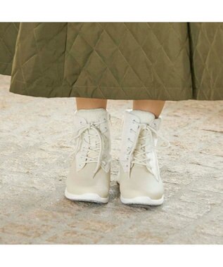 ing <ing>【レイン・スノー対応】レースアップスニーカーブーツ アイボリー