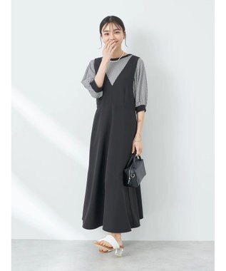 earth music&ecology ギンガムパフＴＥＥ Black